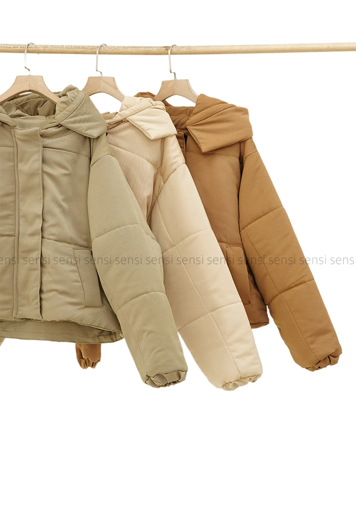 کاپشن کوتاه کتان کج راه کد1004770